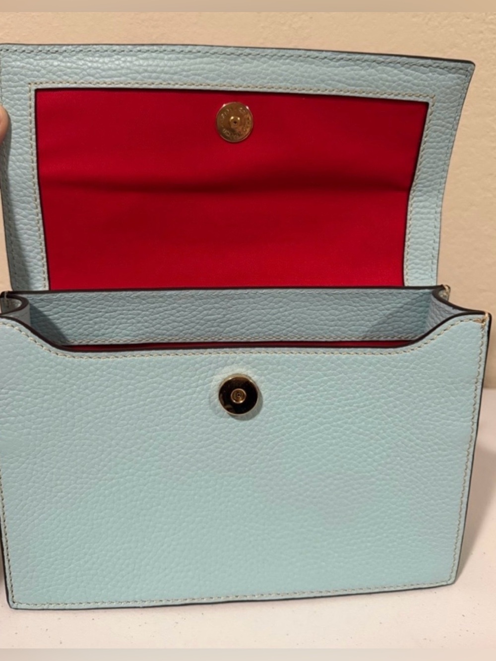 Dooney & Bourke Pebble Grain Hunter Crossbody in Caribbean Blue EUC MSRP: $338 - Picture 6 of 9